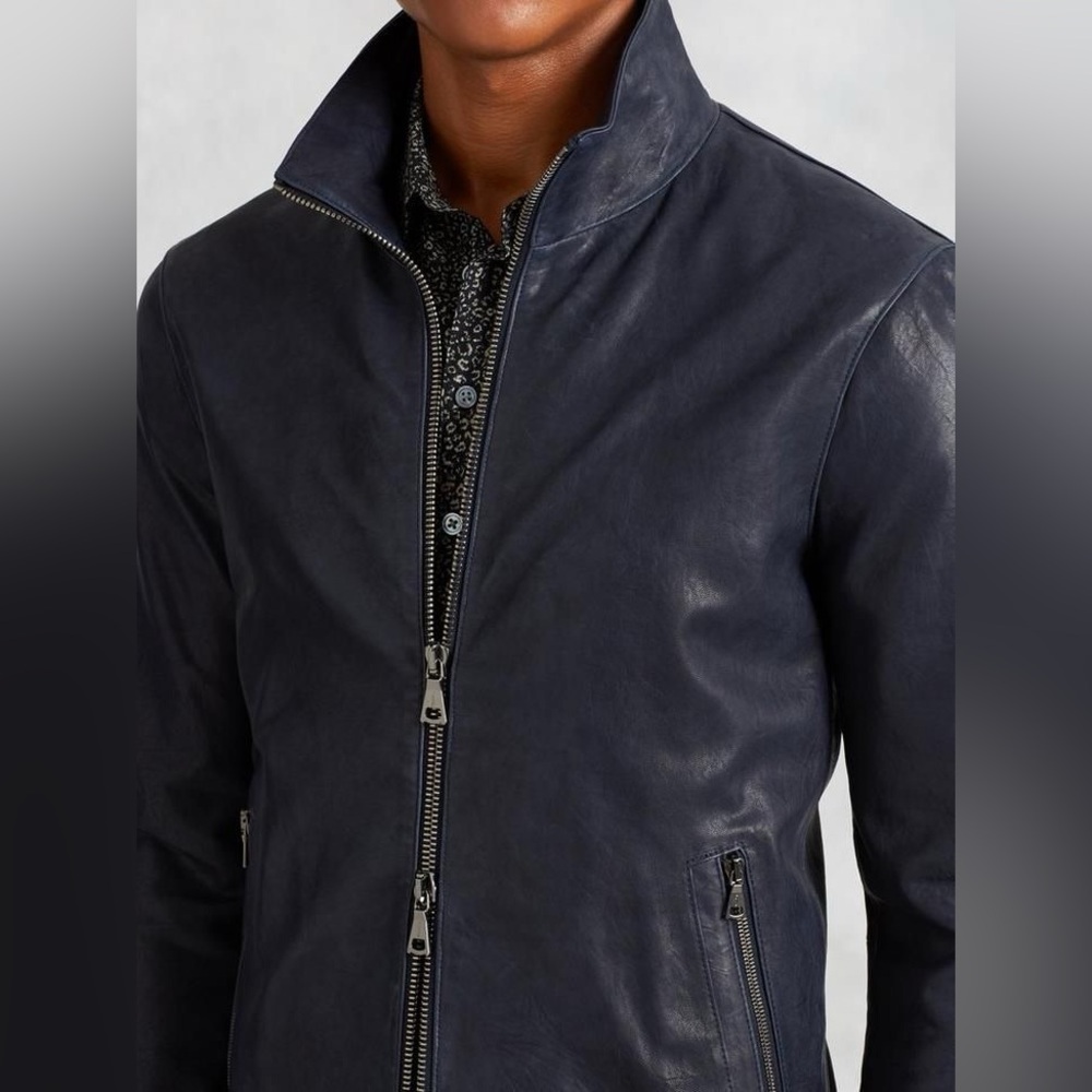 John Varvatos Collection Lambskin Leather Jacket Size EU 52 US 42 - Picture 2 of 16